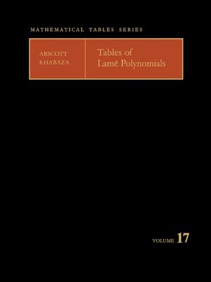 cover image of Tables of Lamé Polynomials